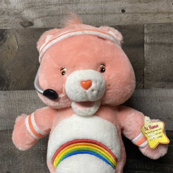 2004 Care Bears Singing Dancing Cheer Bear Let's Get Physical Exercise Workout - Picture 2 of 11